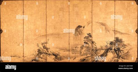 landscape watanabe shiko japan   japan edo period  century paintings