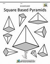 3d Prism Pyramids Assorted sketch template
