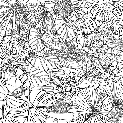 jungle coloring pages kidsworksheetfun