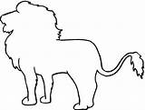 Outline Lion Drawing Coloring Printable Animal Clipart Cliparts Stencils Drawings Computer Designs Use sketch template