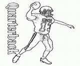 Coloring Pages Quarterback Sport Info sketch template