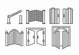 Gate Open Vector Drawing Drawings Paintingvalley Edit Vecteezy sketch template