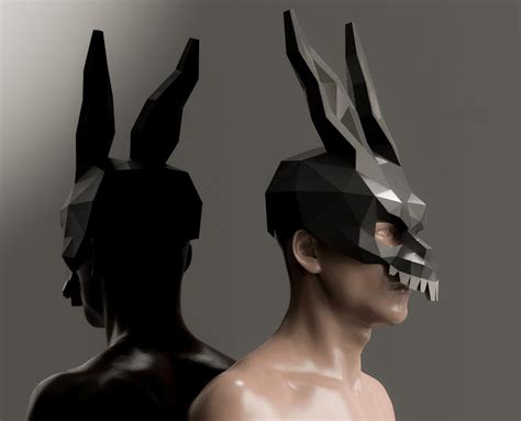 frank rabbit mask donnie darko mask rabbit mask diy mask etsy