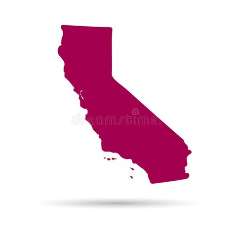 mapa del u s estado de california en un fondo blanco ilustración del