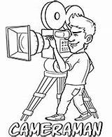Coloring Pages Cameraman Professions Topcoloringpages Sheet sketch template
