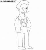 Draw Simpsons Apu Step Characters Drawingforall Drawing Clothing Chest Ayvazyan Stepan Outlines sketch template