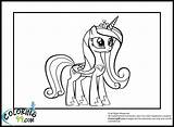 Princess Coloring Pages Cadence Pony Little Cadance Color Colouring Friendship Ponies Colourings Minister Colors Team sketch template