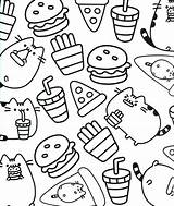 Pusheen Coloring Pages Cat Book Printable Sheets Food Kids Colouring Color Print Getdrawings Books Cute Unicorn Pizza Cats Színez Adult sketch template