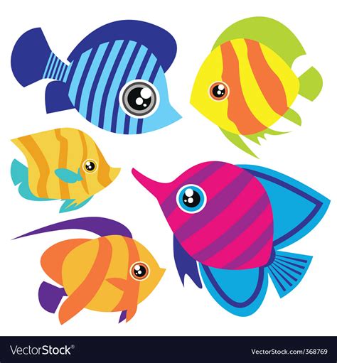 cartoon fish royalty  vector image vectorstock