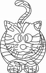 Tiger Clipart Clip Cartoon Coloring Wikiclipart Colouring Related Sheet Line sketch template