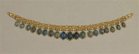 Egyptian Style Necklace With Scarabs 57 1530 The Walters Art Museum