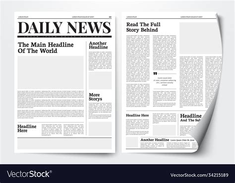 daily news paper template  text  picture pl