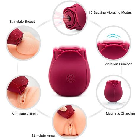 inya rose air pulse suction stimulator red sex toys at adult empire
