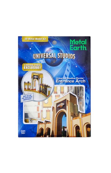 universal studios entrance arch metal earth model kit universal orlando