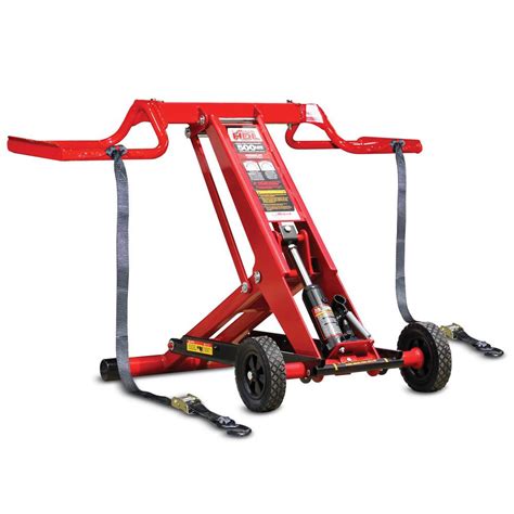 lawn mower lift tractor hydraulic jack raiser safety lock lifter  turn wheel  ebay