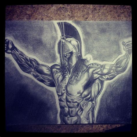 spartan warrior drawing
