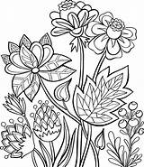 Coloring Pages Flower Floral Flowers Spring Beautiful Patterns sketch template