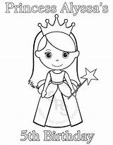 Princess Birthday Party Coloring Printable Disney Personalized Choose Board Kids Pages sketch template