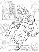 Elijah Shunammite Widows Widow Elisha Elisa Ausmalbild sketch template