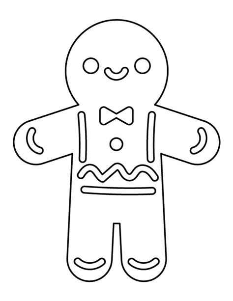 printable gingerbread boy coloring page