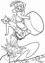 Boots Puss Coloring Pages Printable Color Last Cartoon Cat sketch template