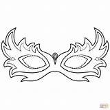 Mask Masquerade Coloring Pages Printable Masks Gras Drawing Mardi Templates Butterfly Paper Supercoloring sketch template