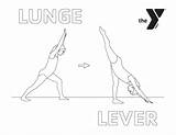 Gymnastics Lunge Ymca sketch template
