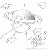 Coloring Flying Saucer Pages Ufo Colouring Printable Kids Getcolorings sketch template