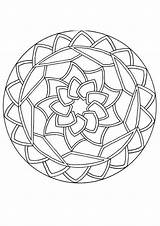 Coloring Pages Mandala Geometric Printable Patterns Round Simple Level Mosaic Expert Abstract Advanced Mandalas Beginners Color Getcolorings Adult Print Popular sketch template