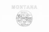 Montana Coloring Flag Sheets Pages Massachusetts Symbols Flags Printable Popular sketch template