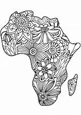 Coloring Pages Adult African Africa Printable Colouring Cache Animals Adults Kids Book Christmas Ak0 Mask Print Geography Getcolorings Colorings Through sketch template