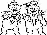Pigs Little Coloring Three Two Wecoloringpage Pages sketch template