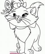 Aristocats Marie Coloring Pages Drawing Disney Butterfly Getdrawings Disneyclips sketch template