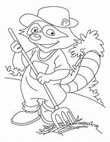 Raccoon Coloring Pages Mario Farmer Baby Kids Dog Template Getdrawings Library Clipart sketch template