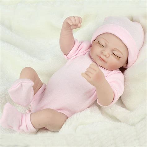 mini pink  reborn baby dolls full silicone baby doll