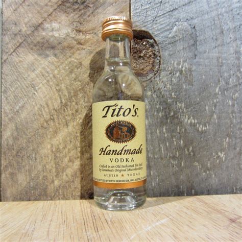 titos vodka miniature 50ml oak and barrel