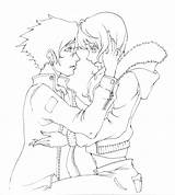 Coloring Pages Anime Couple Throughout Deviantart Couples Drawing sketch template