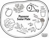 Seder Passover Placemat Haggadah sketch template