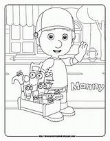 Manny Handy Playhouse Colorare Neverland Jake Ausmalbilder Mannys Meister Werkzeugkiste Obra Manitas Loudlyeccentric Malvorlagen sketch template
