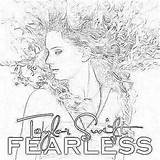 Coloring Taylor Fearless sketch template