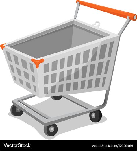 cartoon shopping cart royalty  vector image