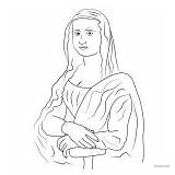 Mona Lisa Coloring Pages Line Clipart Related Posts sketch template