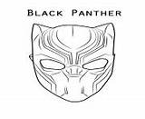 Panther Coloring Mask Pages Movie Printable Marvel Print sketch template