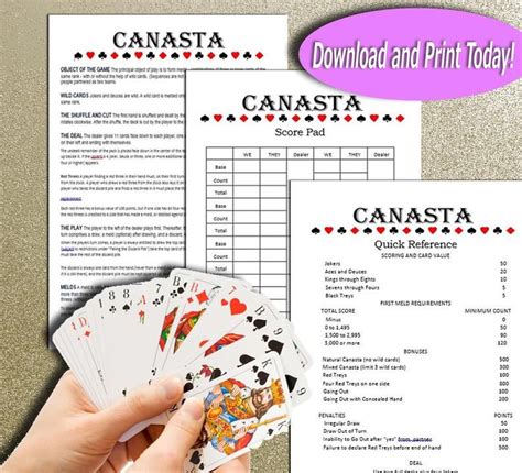 play canasta printable printable world holiday