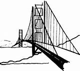 Bridge Clipart Gate Clip Golden Cliparts San Francisco Drawing Church Arch Building Over River School House Outline Library Bragging Bay sketch template