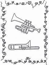 Colorare Trombone Tromba Trompet Posaune Disegno Trumpet Trompette Musica Sassofono Ausmalbilder Av Anzeige Coloriages sketch template