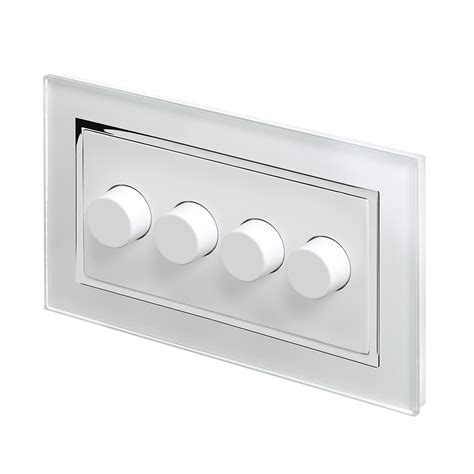 crystal ct  rotary led dimmer switch   white retrotouch
