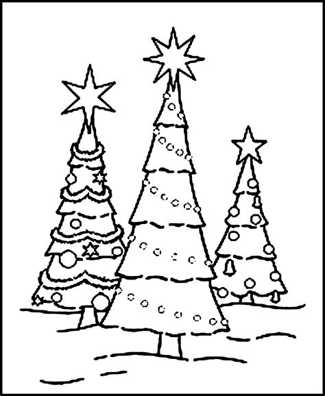 printable coloring christmas tree