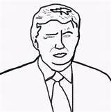 Trump Coloring Face Clipart Donald Gta Color sketch template