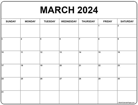 march  calendar  printable calendar